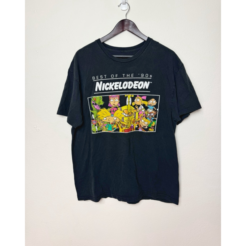 Nickelodeon Black Best of the 90’s Graphic Print T-Shirt Short Sleeve Y2K 90’s